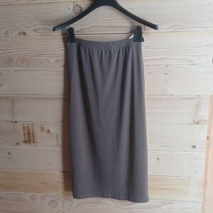 Women's Taupe Pull-On Midi Skirt